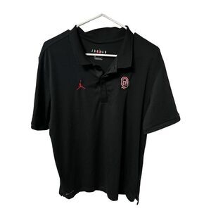 Jordan NCAA Oklahoma University Comfort Football Polo Shirt Men Size L Large